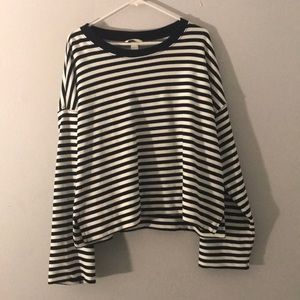 H&M Black & White Striped Sweater